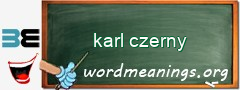 WordMeaning blackboard for karl czerny